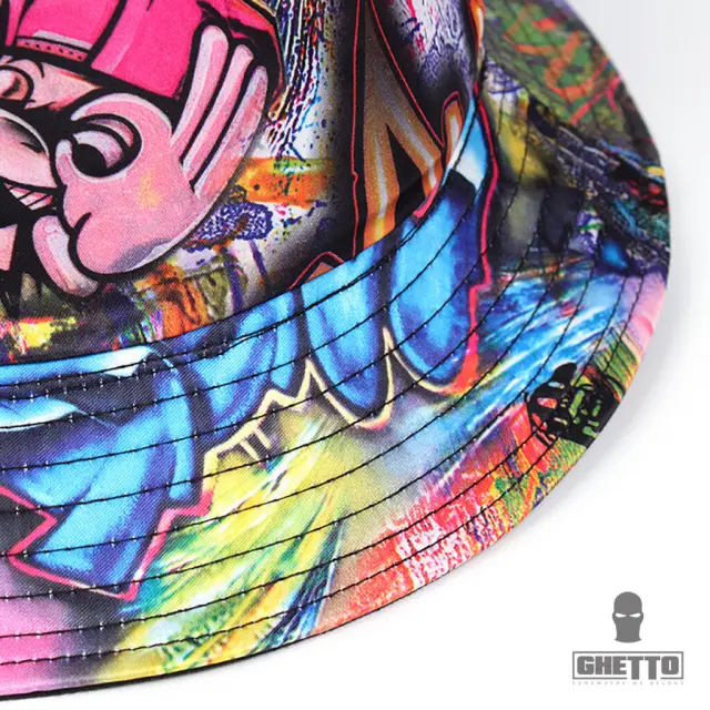 Ghetto Graffiti Bucket Fisherman Hat 3