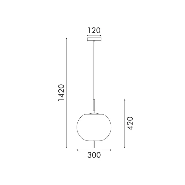 ΚΡΕΜΑΣΤΟ ΦΩΤΙΣΤΙΚΟ ACA HM232B ΟΡΕΙΧΑΛΚΟΣ ΦΙΜΕ LED 5W 3000K IP20 D30XH120CM / HM232B 3