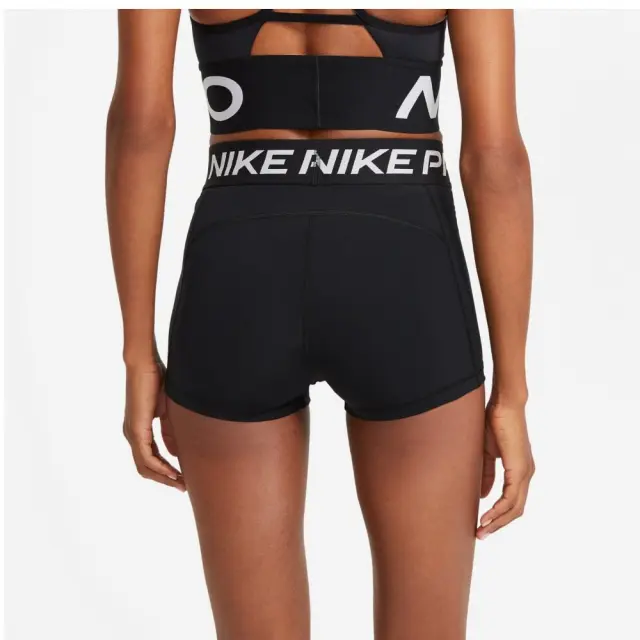 Nike Pro 3in Shorts (CZ9857-010) - Λευκό-Μαύρο 2