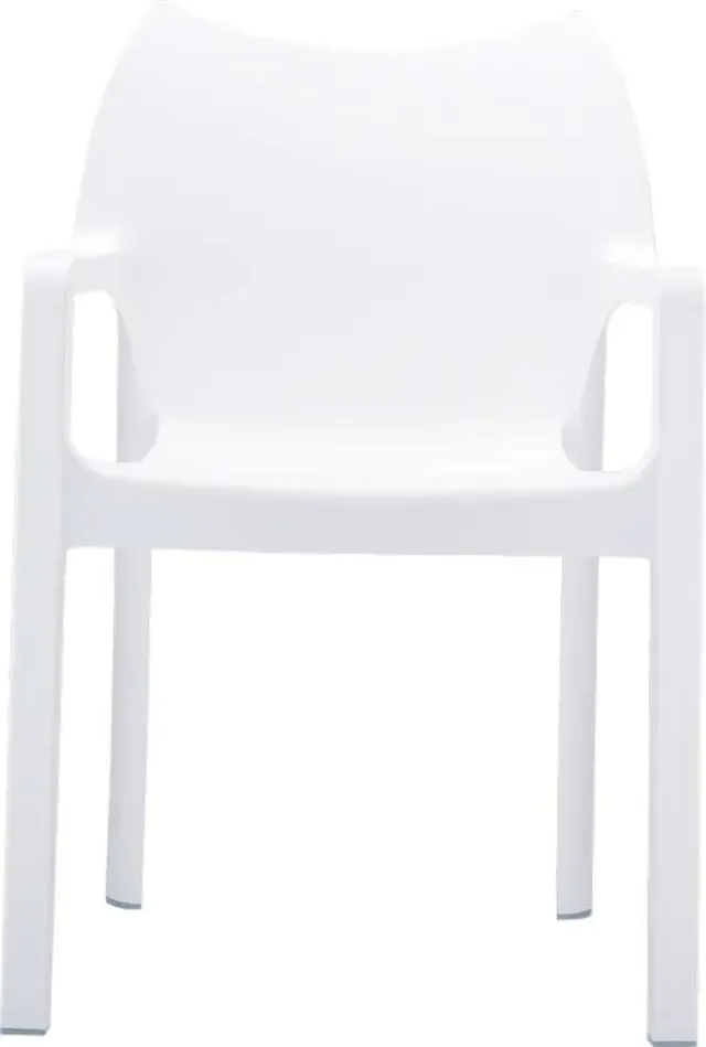 Πολυθρόνα Στοιβαζόμενη DIVA Λευκό PP 57x53x84cm 2