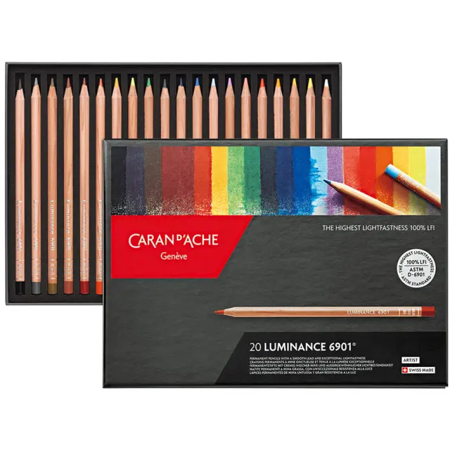 Σετ Ξυλομπογιές Caran d'Ache Luminance 6901, 20 Χρώματα