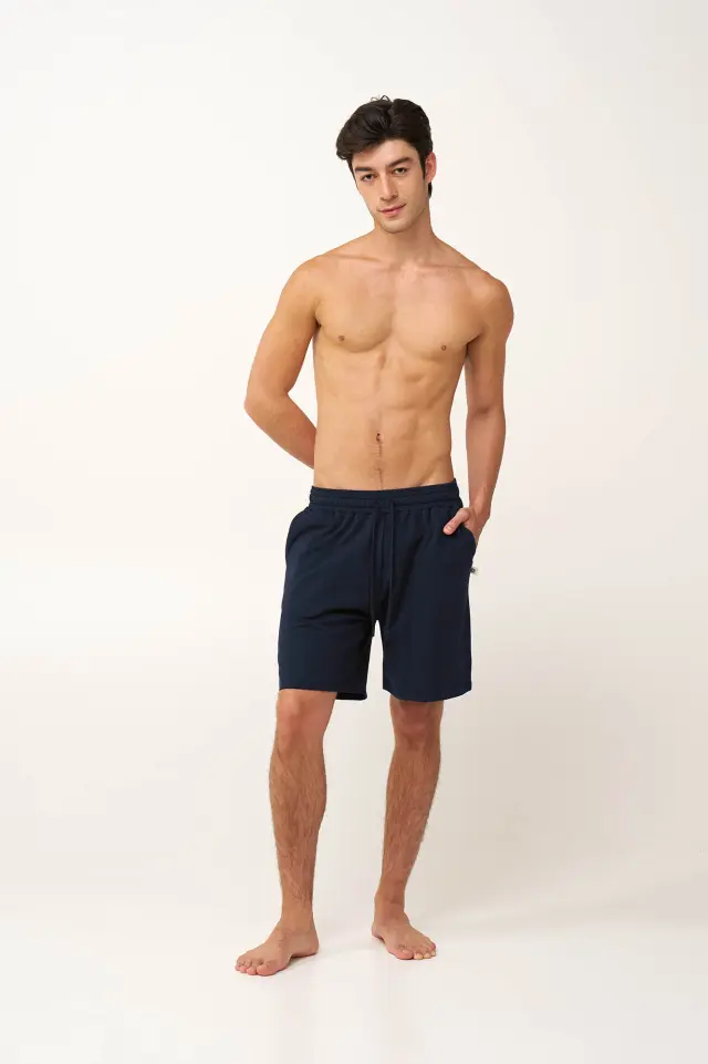 Βαμβακερή Ανδρική Βερμούδα Vamp 24842 BLUE