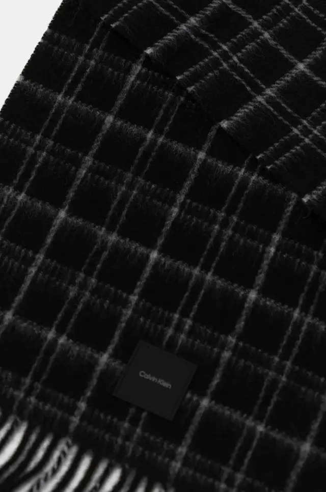 Ανδρικό Μάλλινο Κασκόλ Calvin Klein K50K512529 BEH Μαύρο Μαύρο - One Size 3
