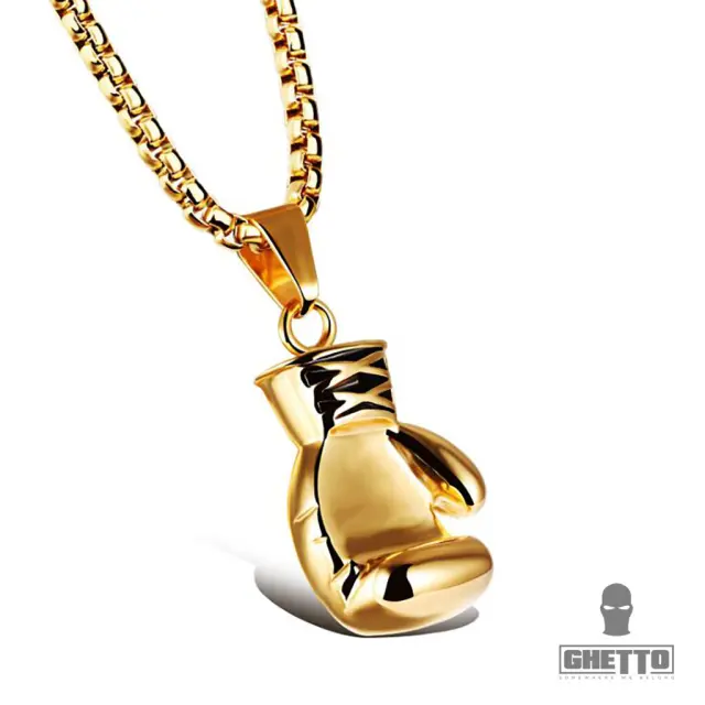 Ghetto Direct Glove Necklace Gold Silver Black Gold