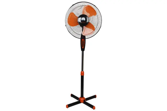 Επιδαπέδιος Ανεμιστήρας 40W με Διάμετρο 40cm και Ορθοστάτη FS-1619 Μαύρος/Πορτοκαλί
