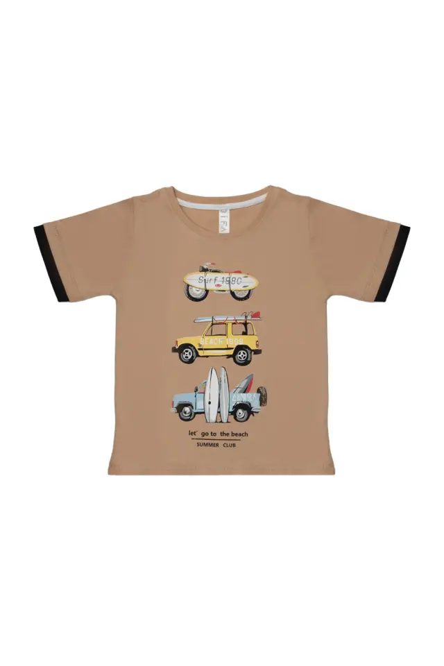 T-Shirt Kid Surf 1980 Μπεζ