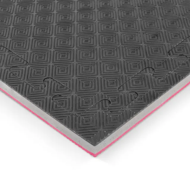 AMILA Δάπεδο Προστασίας EVA Διαμάντι 100x100 2,5cm Κόκκινο-Γκρι-Μαύρο (36637)