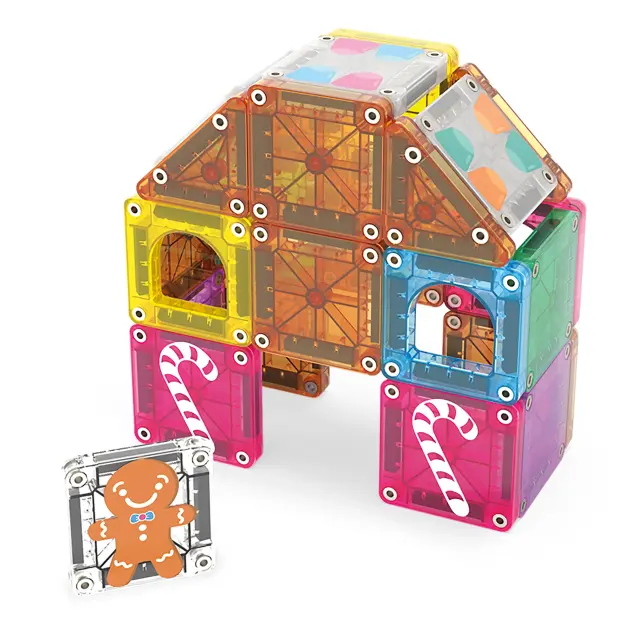 MAGNA-TILES microMAGS Gingerbread House Travel Set Μαγνητικά Πλακίδια Χριστουγεννιάτικο Σπιτάκι 24 τεμ. (3+ ετών) 262024GH 2