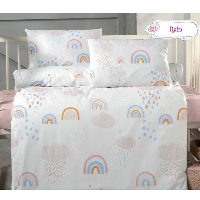 Σετ Σεντόνια Κούνιας 100x150 Beauty Home Art 5612 Σάπιο Μήλο 100% βαμβακερόΧωρίς Λάστιχο