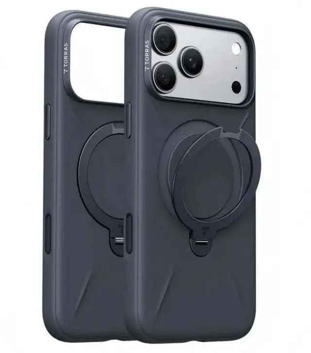 Torras OStand Q3 Silicone, grey - iPhone 18 Pro