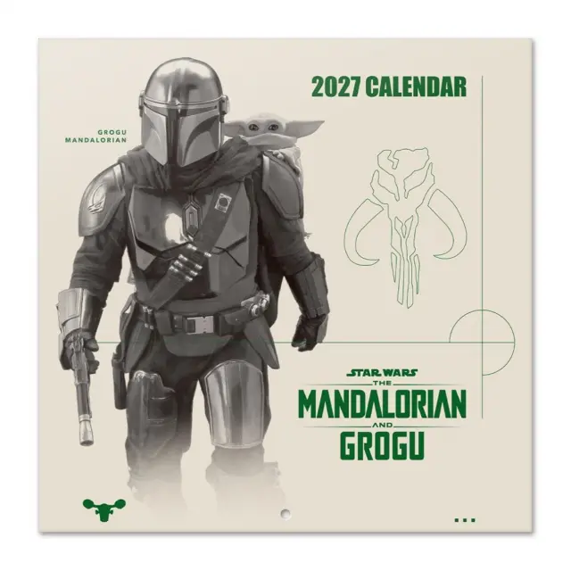 HMEΡΟΛΟΓΙΟ ΤΟΙΧΟΥ STAR WARS THE MANDALORIAN AND GROGU 2027 30X30 CALENDAR CP27017