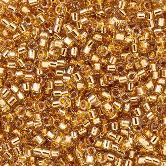 Χάντρα Miyuki Delica 11/0 - DB2525 - 24K Gold Plated Lined Yellow ~5gr
