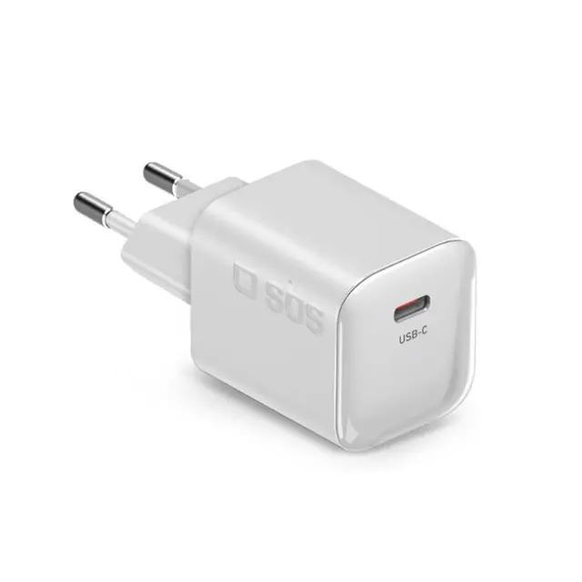 SBS Φορτιστής 20W 1xUSB-C White (TETRGAN1C20WW)