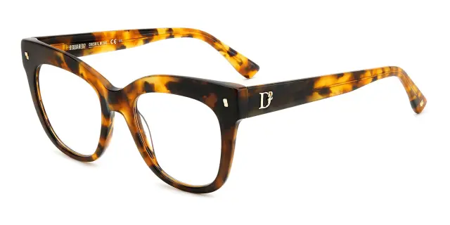 Dsquared2 Γυναικείος Κοκκάλινος Σκελετός Γυαλιών Cat Eye σε Καφέ Ταρταρούγα D2 0098 086