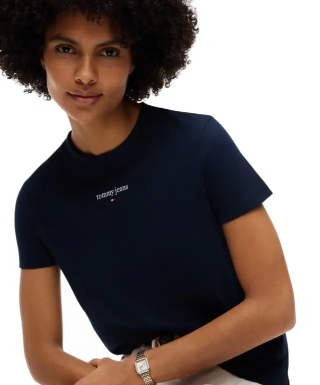 Tommy Hilfiger - Γυναικείο T-shirt Classic Logo Ss Tee Regular Fit DW0DW23527-C1G Μπλε Σκούρο 2