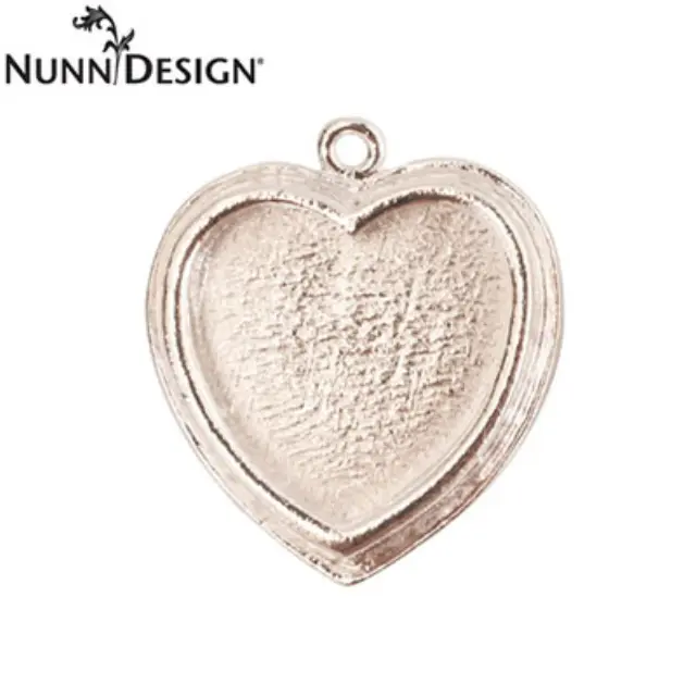 Καστόνι Nunn Design - Traditional Heart - 26mm - Bright Silver