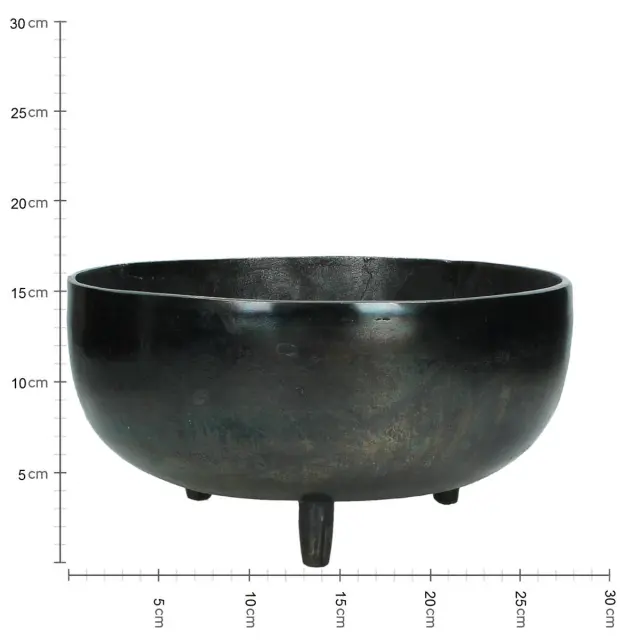 Κασπώ Μαύρο Αλουμίνιο 27.5x27.5x14.5cm 2