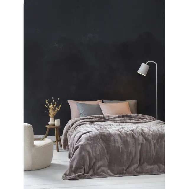 Nima Home Κουβέρτα Βελουτέ Ημίδιπλη 180x220 Coperta - Cigar Beige