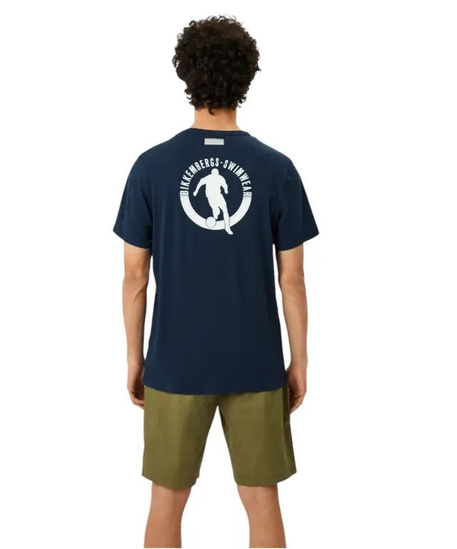 Bikkembergs - Ανδρικό T-shirt Κοντομάνικο BKK2MTS01-NAVY Μπλε 3