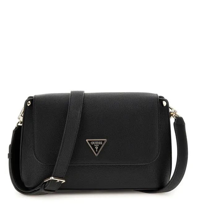 Τσάντα GUESS Meridian Flap Crossbody HWBG6974200 Μαύρο