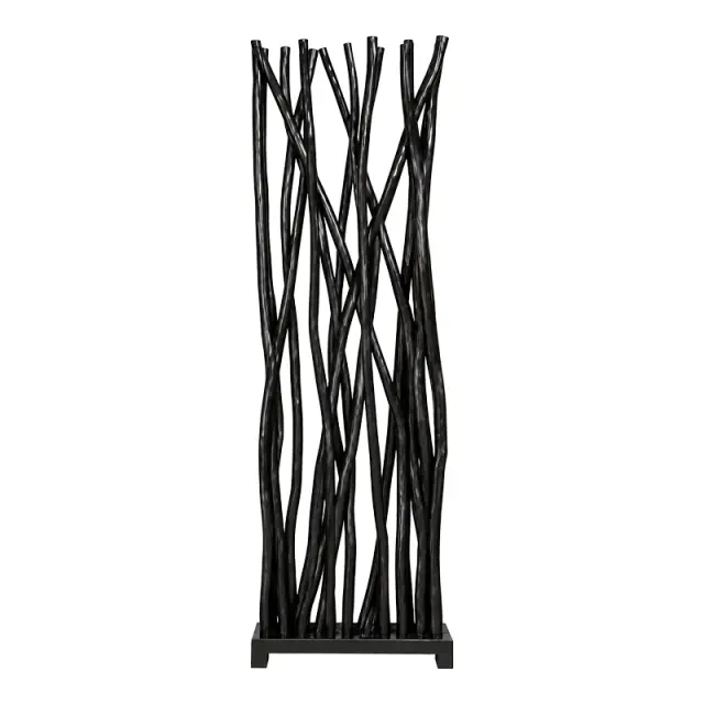 Διακοσμητικό δαπέδου Jati pakoworld μαύρο teak ξύλο 60x20x190εκ 3