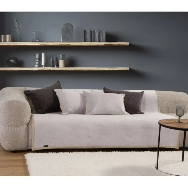 Nef-Nef Homeware Ριχτάρι Πολυθρόνας New Tanger 180x180 N.L.Grey/Ecru