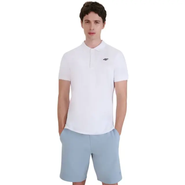 4F Polo T-shirt White 4FWMM00TPTSM366-10S - XL