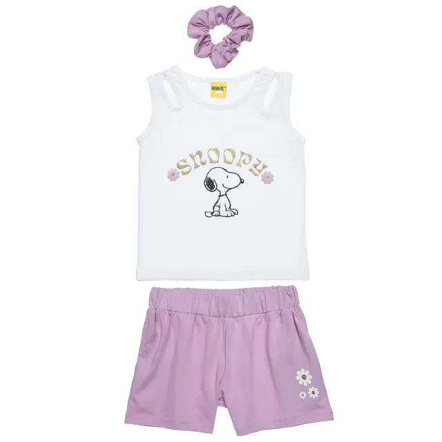 Σετ Snoopy με scrunchie και glitter τύπωμα