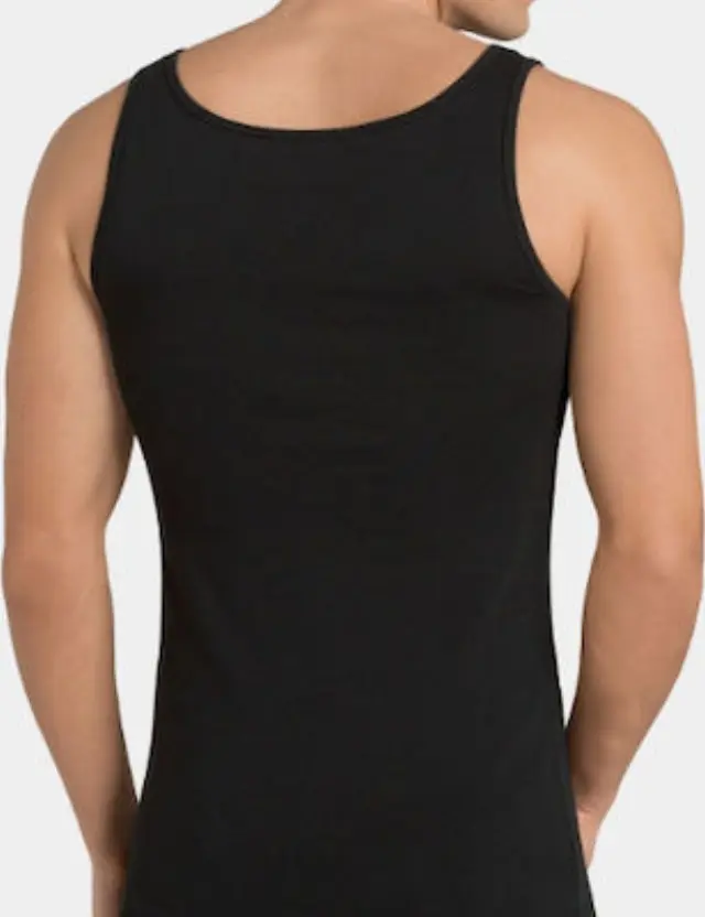 Sloggi Men 24/7 Αμάνικες Φανέλες Vest SH 02 Μαύρο 2 Τεμάχια 3