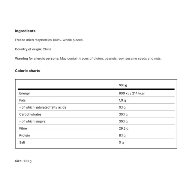 Vilgain Raspberries Lyophilized 2