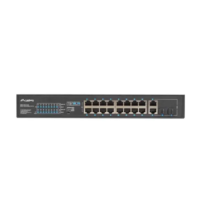 Lanberg Unmanaged switch 16port Fast Ethernet PoE+ 2port SFP (RSFE-16P-2C-150)
