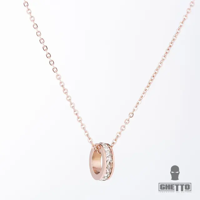 Ghetto Necklace Titanium Roman Designer Luxury Pendant Cubic Zirconia White