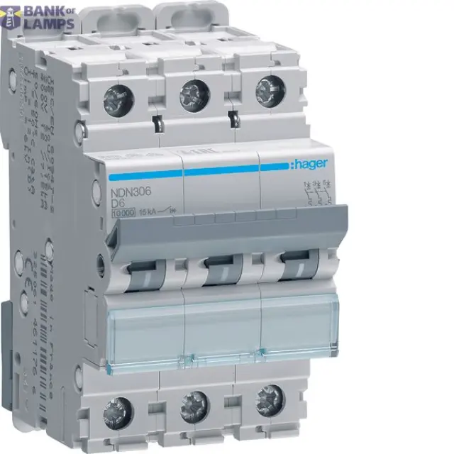 Miniature Circuit Breaker 3P 6A D-Curve 10kA 3M