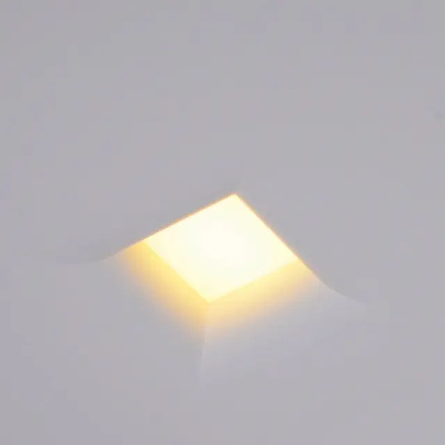 09032 Φωτιστικό οροφής γύψινο τετράγωνο LED 9W 3000K χωνευτό 22x22cm λευκό Άσπρο 2