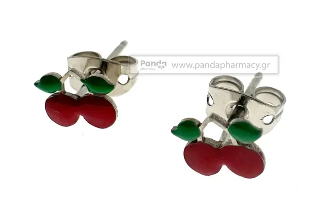 Farma Bijoux Σκουλαρίκια Κερασάκια 7,5 x 6 mm, 1 Ζευγάρι