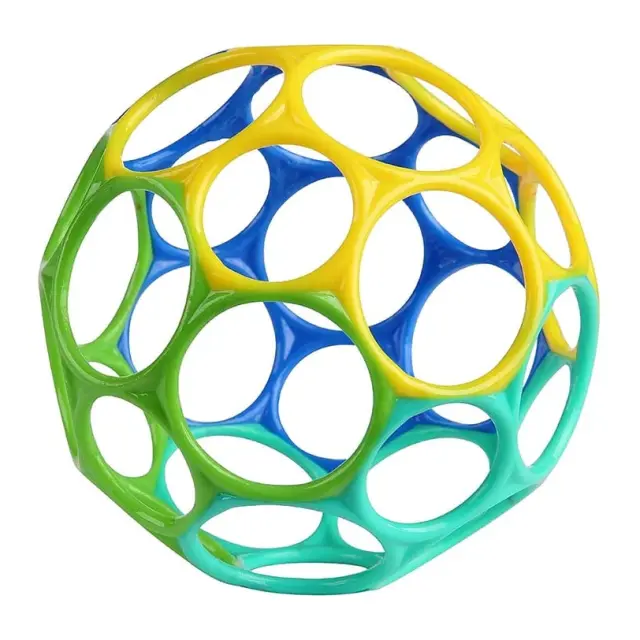 Bright Starts Oball Classic Easy-Grasp Μπάλα Blue Green 0+ Μηνών