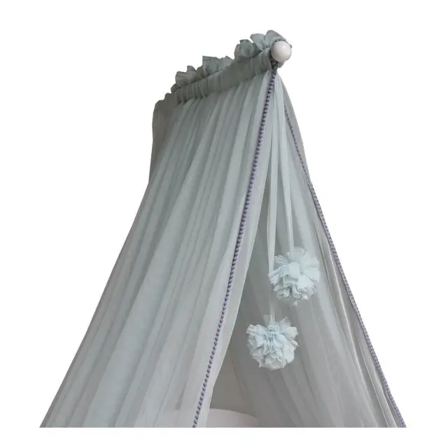 Κουνουπιέρα κρεβατιού με pom-pom Bebe Stars Mint 603-184