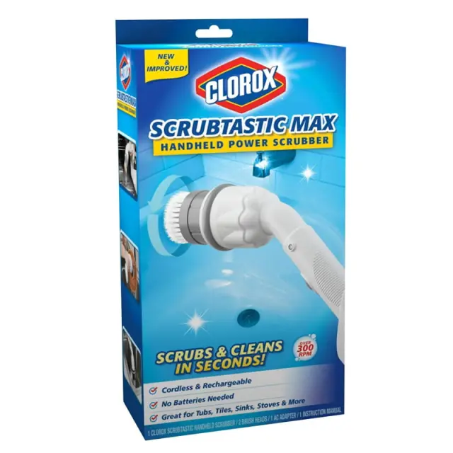 Clorox Επαναφορτιζόμενη Βούρτσα Καθαρισμού με 2 Κεφαλές - Scrubtastic Max Handheld Power Scrubber 0108106 2
