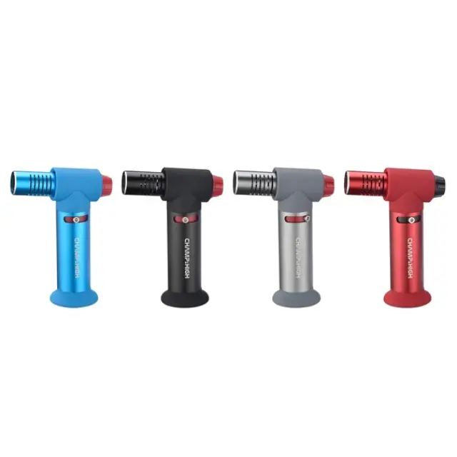 CHAMP HIGH - 4 FLAME TURBO - BLOW TORCH LIGHTER Ασημί
