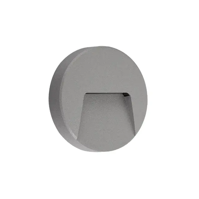 Pam Φωτιστικό Led τοίχου στρογγυλό 3W IP65 ø13.5x3cm γκρι Γκρί