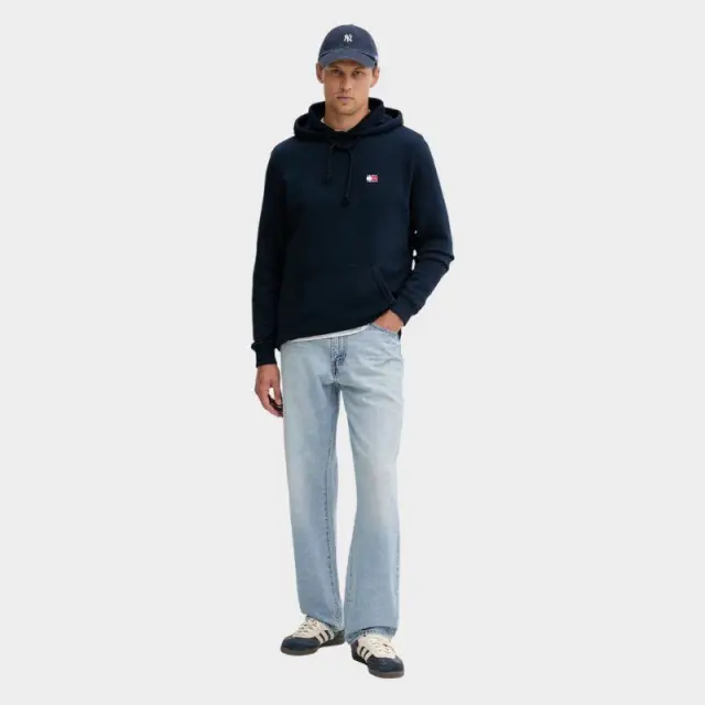 Tommy Hilfiger - Ανδρικό Φούτερ με Κουκούλα και Τσέπες Badge Regular Fit DM0DM20258-C1G Μπλε Σκούρο - M 2