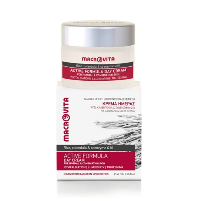 Macrovita Active Formula 24ωρη Ενυδατική & Αντιγηραντική Κρέμα Προσώπου Ημέρας για Κανονικές/Μικτές Επιδερμίδες 40ml