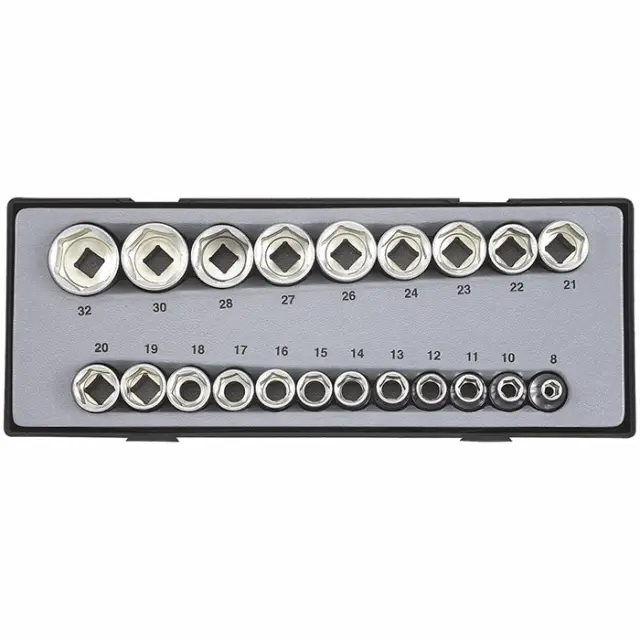 ΣΕΤ ΚΑΡΥΔΑΚΙΑ ΕΞΑΓΩΝΑ 1/2" 21ΤΕΜ 8-32ΜΜ FORCE T4212