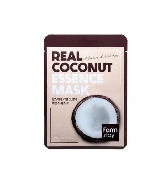 Farmstay Real Coconut Essence Mask Μάσκα Προσώπου με Καρύδα για Ενυδάτωση και Θρέψη, 1τμχ