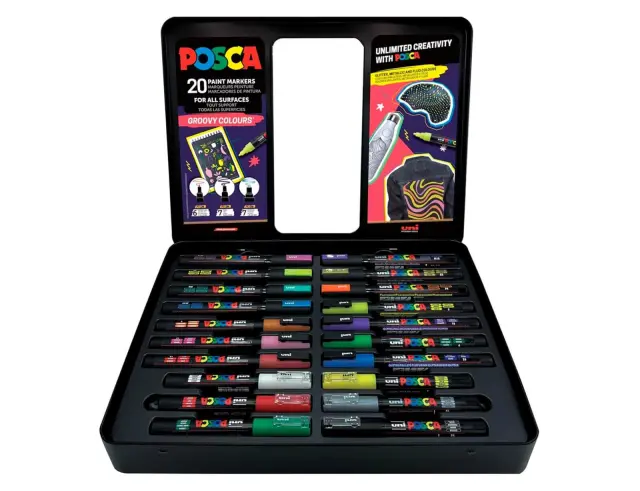 Σετ Ζωγραφικής Uni Posca Groovy Colours - 20 τεμάχιαPC METAL GROOVY_20P 3