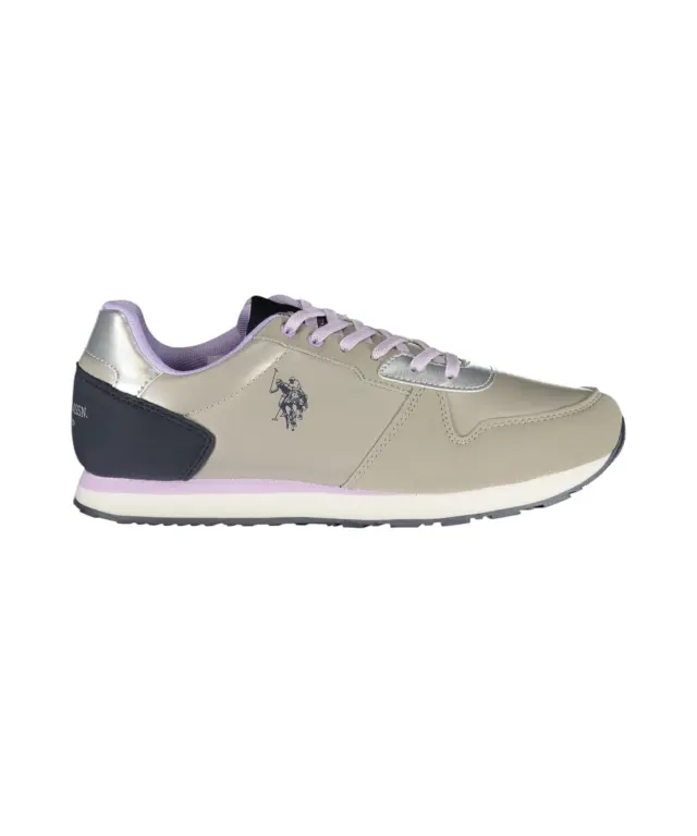 U.S. Polo Assn. - Γυναικεία Sneakers Nobik NOBIK011KCNH2F-SIL Ασημί/Μπεζ - 35