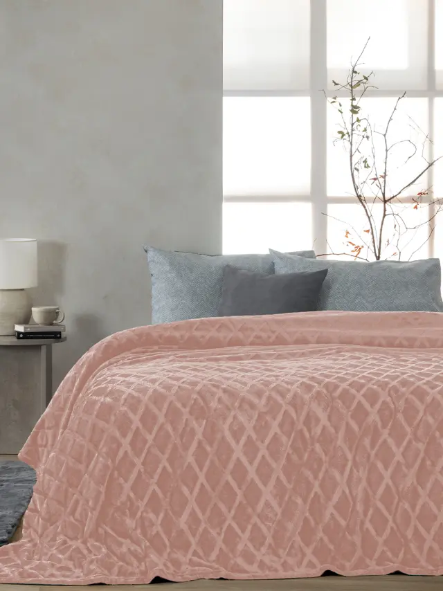 Κουβέρτα Fleece Palamaiki Nadine/5 Pink - Μονή 160 x 240