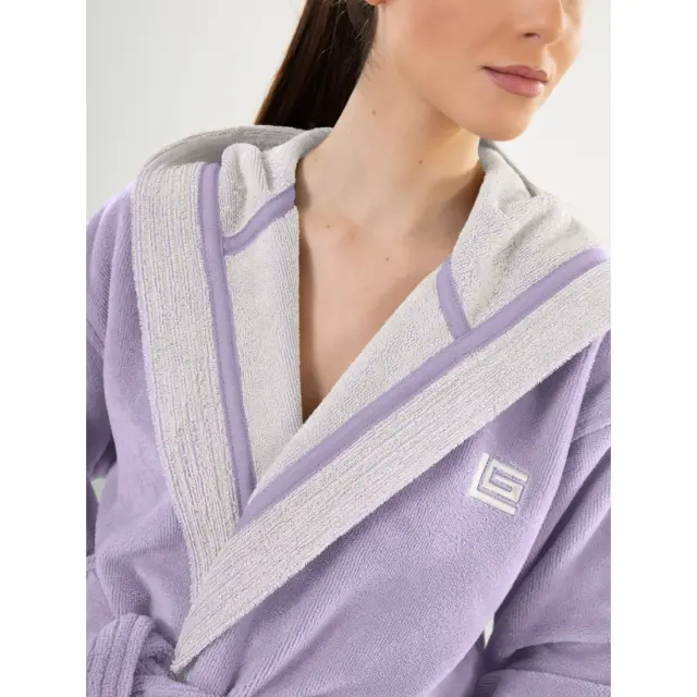 Μπουρνούζι Guy Laroche Monogram Lavender Small 2