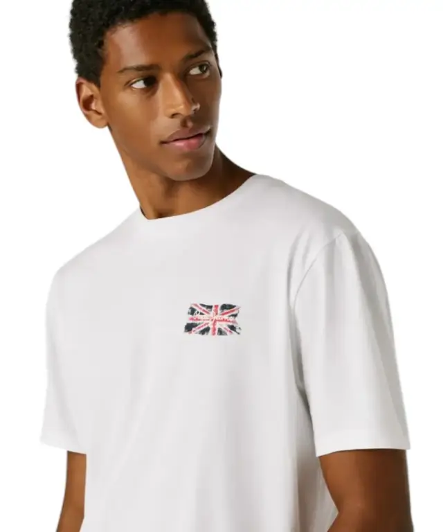 Pepe Jeans - Ανδρικό T-shirt Small Flag PM5010311-800 Λευκό 3
