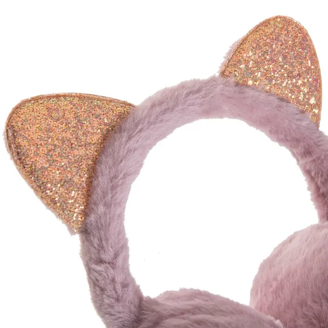 Στέκα με χνουδωτά glitter αυτάκια 2
